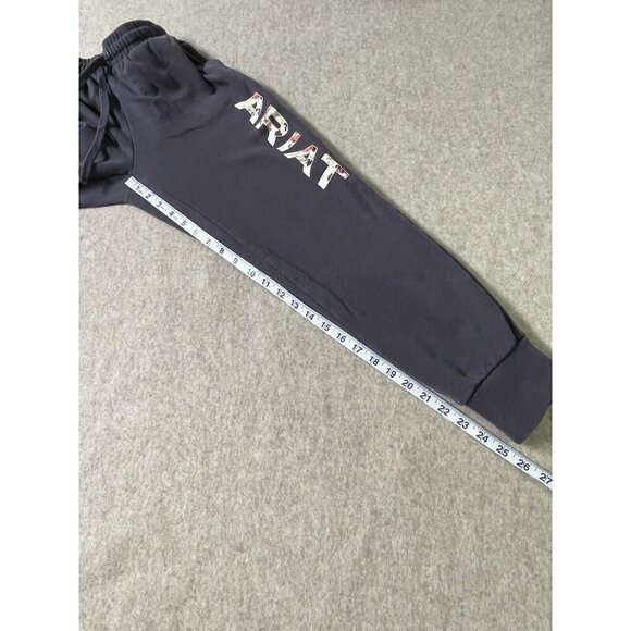 ARIAT R.E.A.L. Womens Grey Floral Ariat Logo Jogger Sweatpants Size XS - Picture 6 of 9